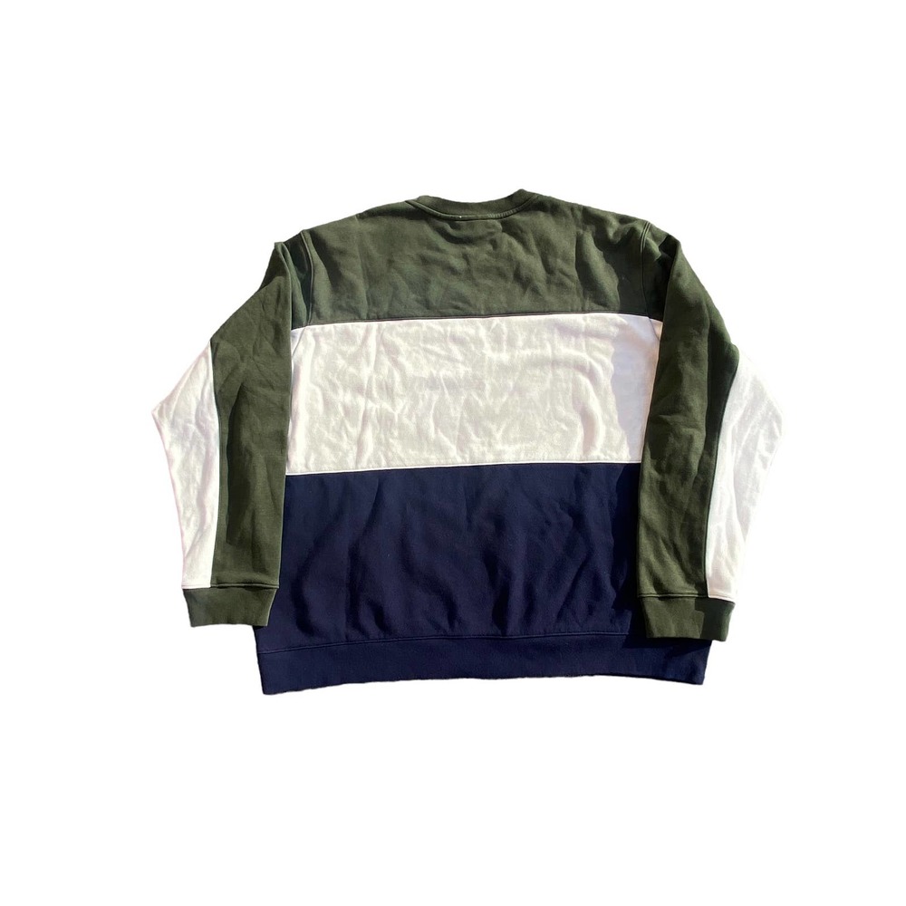 LACOSTE Sweater Men's Crew-Neck Green Multi Colorblock Pullover Size 4XL - Picture 2 of 5